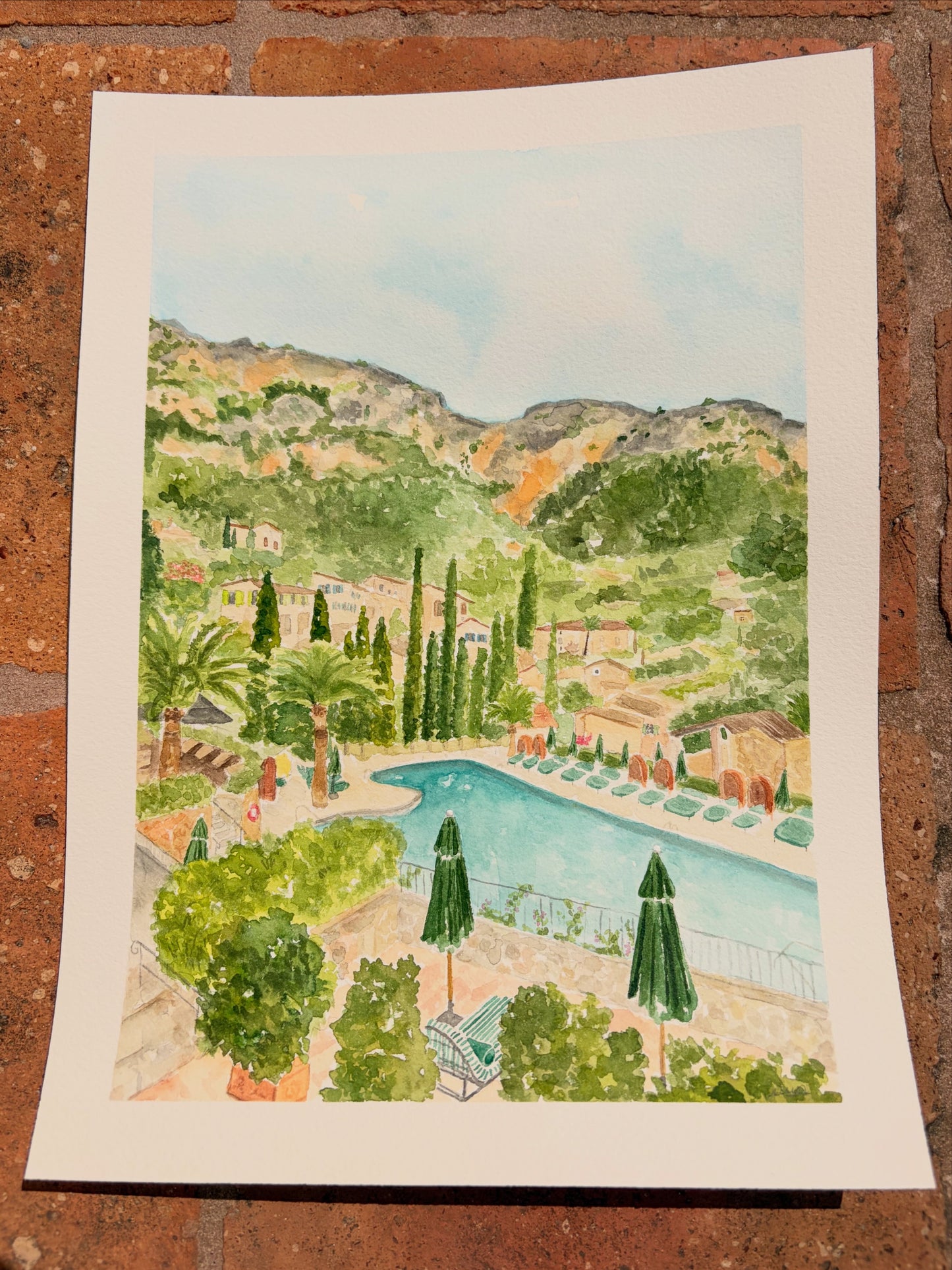 Aquarelle originale Mallorca