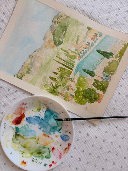 Aquarelle originale Mallorca