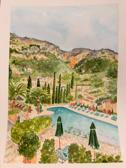 Aquarelle originale Mallorca