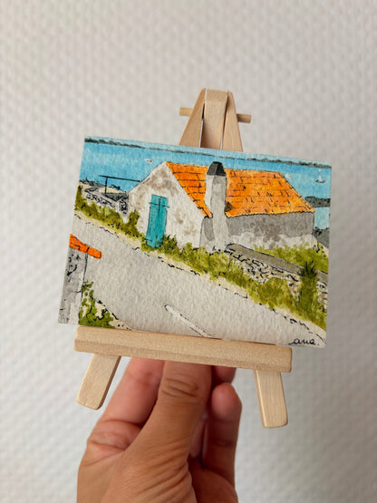 Aquarelle originale La Moulinatte